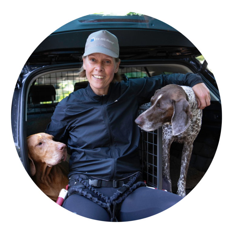 Tanja Petrick mit ihren Hunden